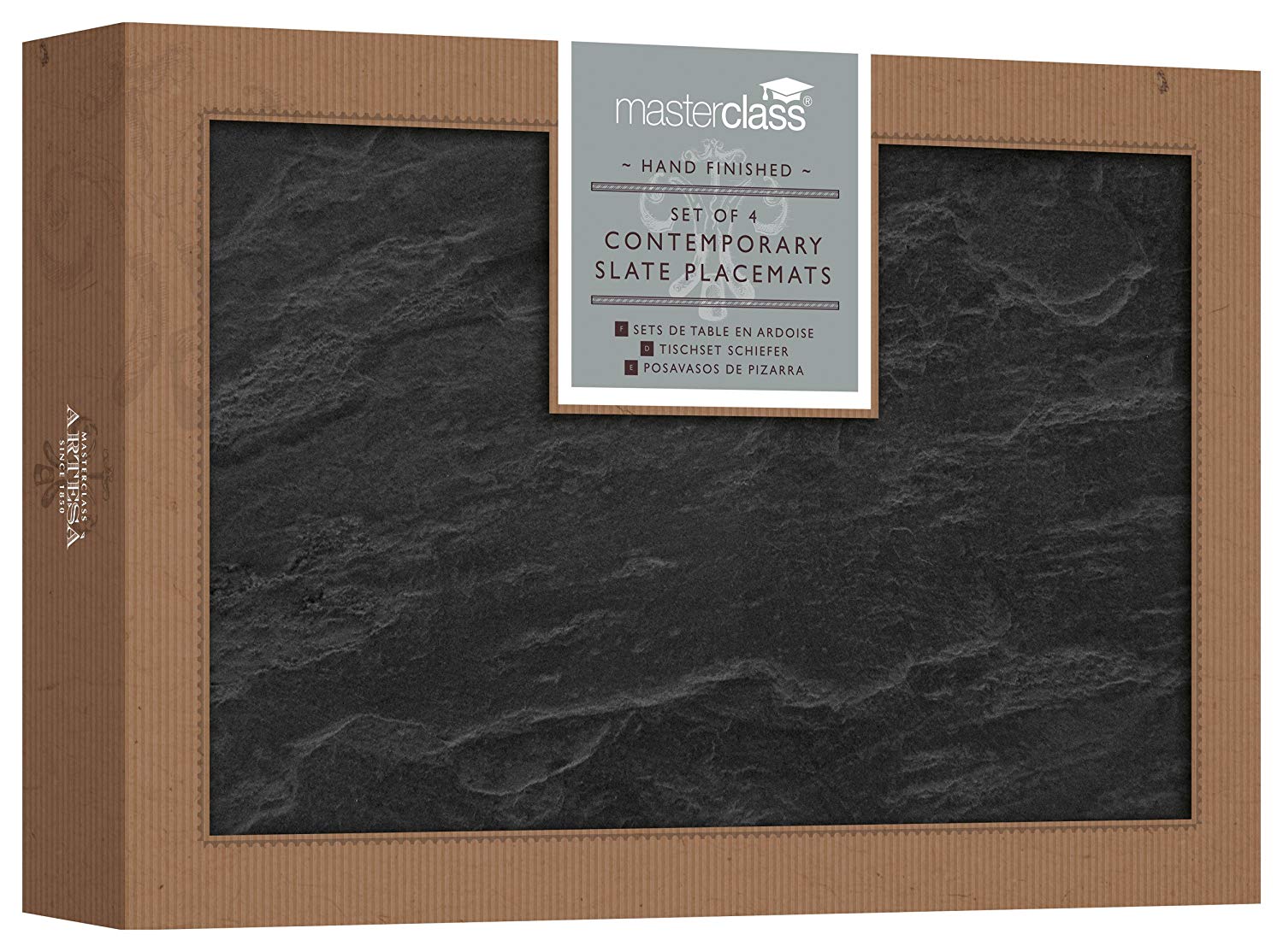 Artesà Slate Placemats, Set of 4, Black, 30 x 20 cm - Image 2