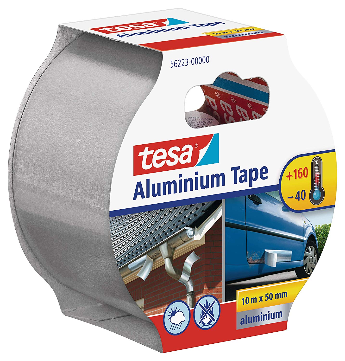 tesa Ruban Adhésif Aluminium, Bande Auto Adhésive en Aluminium pour la Réparation et l'Isolation de Surfaces Métalliques - Image 2