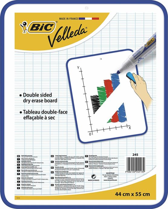 BIC VELLEDA Dry Wipe White Board 30 x 44cm Double-sided board - Image 4