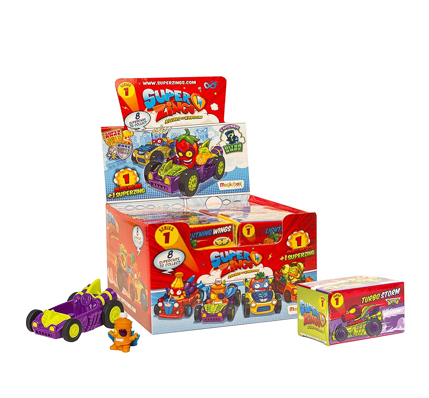 SUPERTHINGS Series 1 - Complete collection of 12 SuperCars. Each envelope contains 1 vehicle and 1 SuperThing