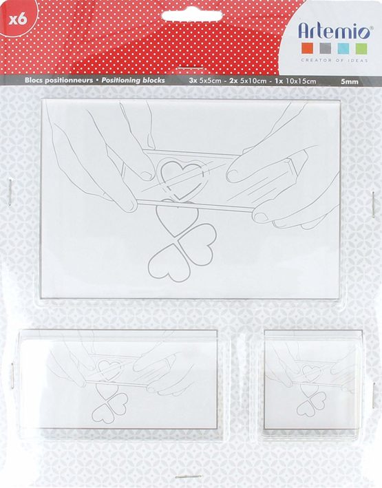 Artemio 6-Piece Positioning Blocks for Clear Stamps
