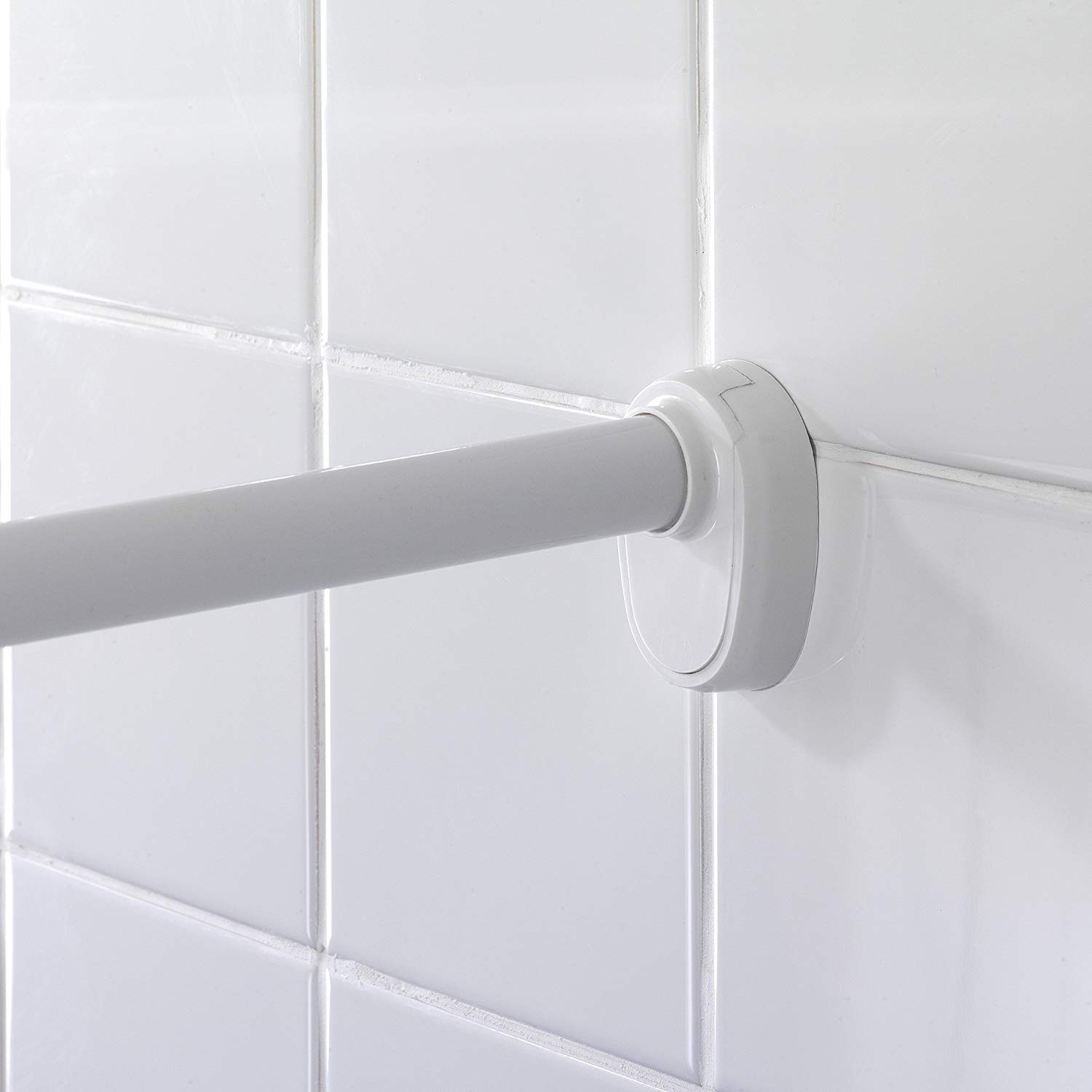 WENKO Universal Extra Strong Shower Curtain Bracket Rod, White - Image 4
