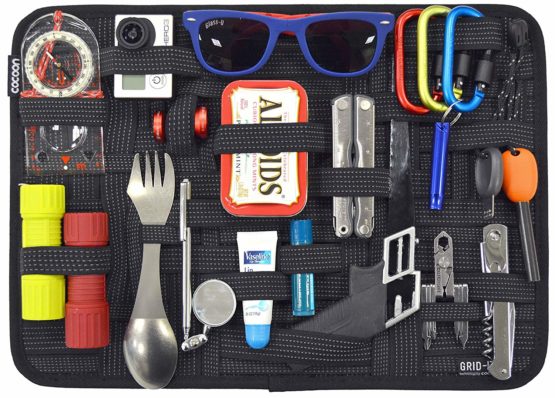 Cocoon GRID-IT XL - Big Organizer, Case with Elastic Straps, Travel Accessories, Wall Organizing System with Ring, 38.1x1x27.9cm - Black - Image 3