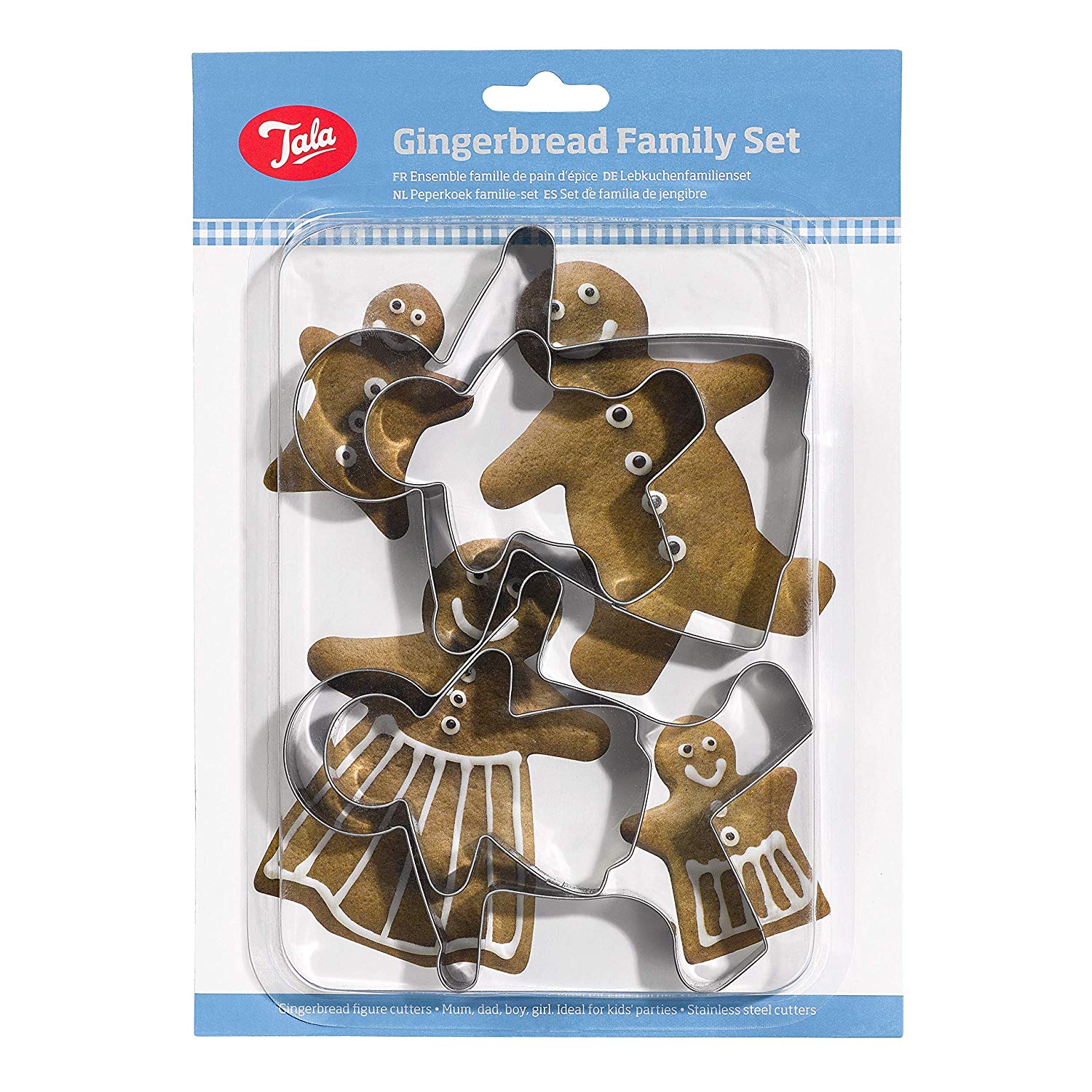 Tala Gingerbread Family Cutter Set, Pack of 4 Stainless Steel Cutters