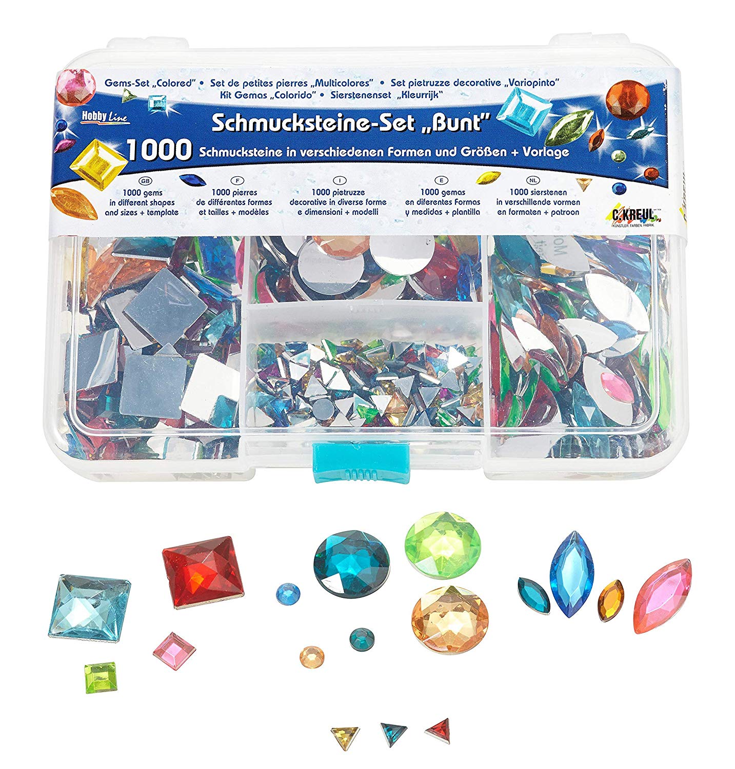 KREUL Hobby Line Multicoloured Decorative Stones Set - 1,000 Decorative Stones, 1 - Pack - Image 3