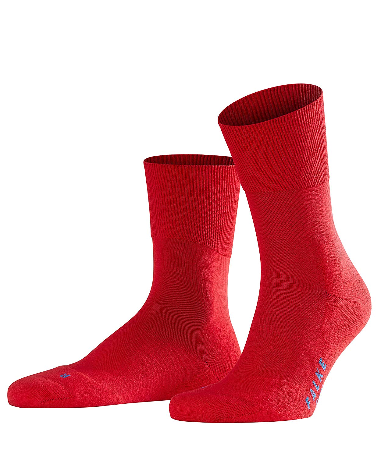 FALKE Unisex Run U Sso Cotton Plain 1 Pair Socks, Red Fire 8150, 4-5