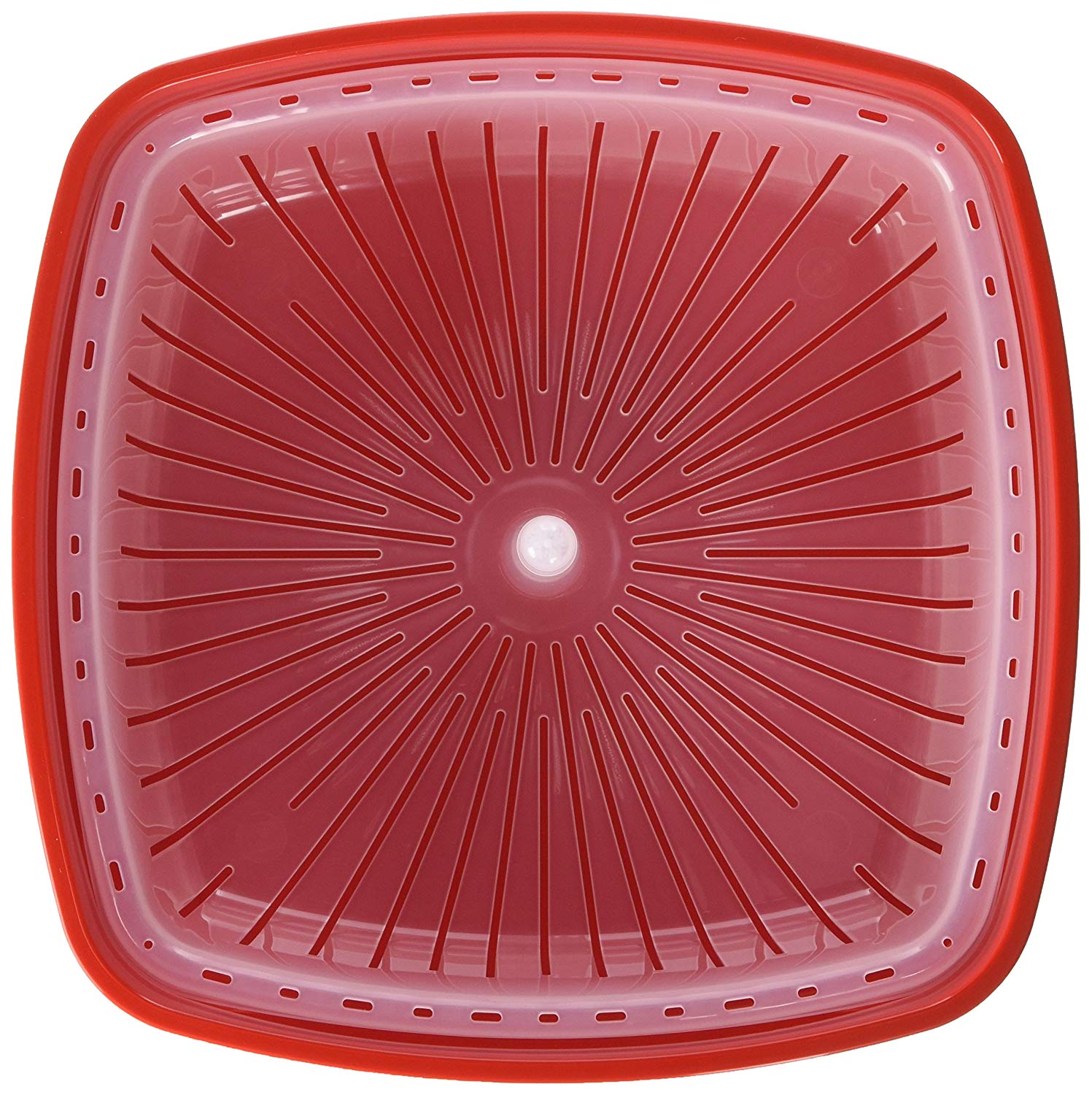 Sistema Microwave Steamer with Removable Steamer Basket 2.4 L BPA-Free Red/Clear - Image 3