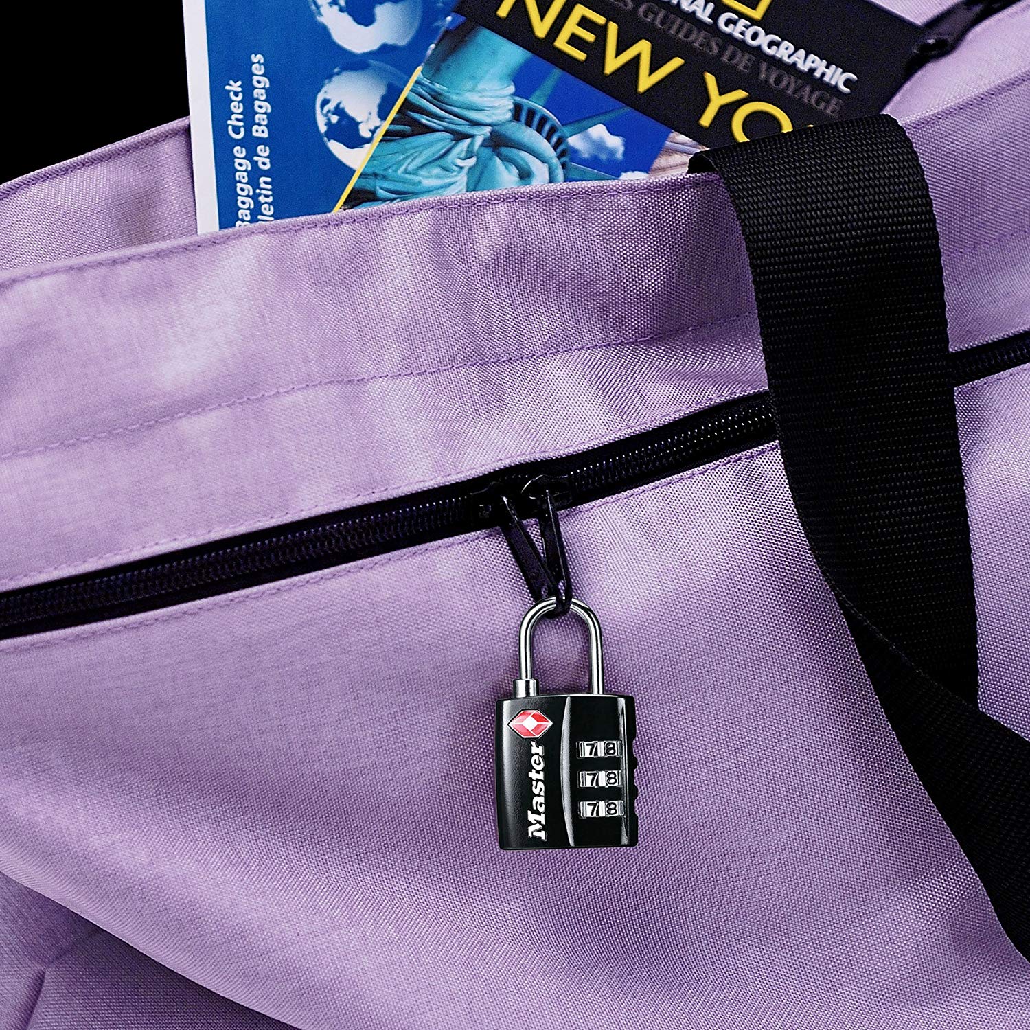 Master Lock 4680EURDBLK Combination Travel Padlock TSA Certified, Black, 5,5 x 3 x 2,6 cm, 30mm, 5,5 cm x 3 cm x 2,6 cm - Image 2