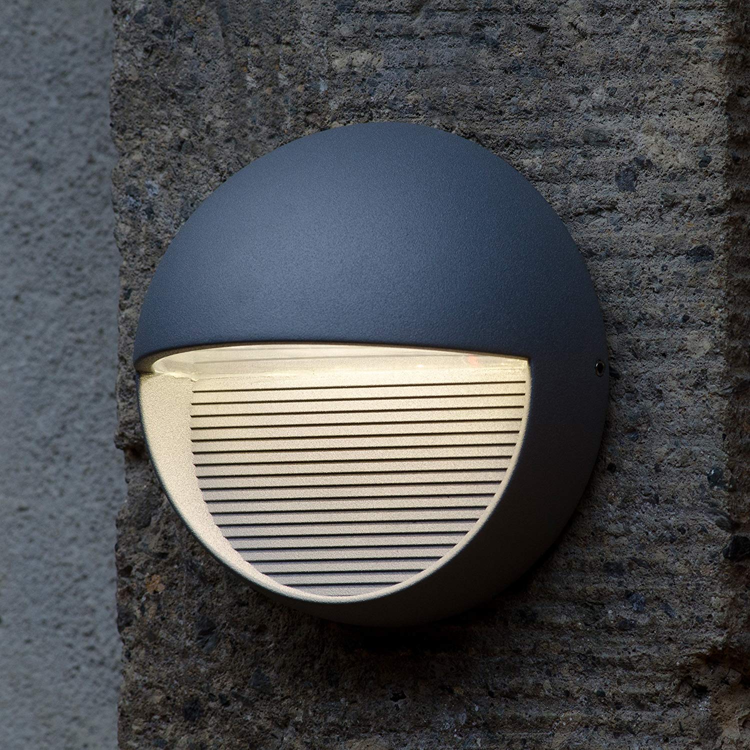 Eco Light Modern LED Außenwanl Light Radius 440LM 9 W Diameter 16.5 cm Anthracite 1865 Gr, White - Image 4