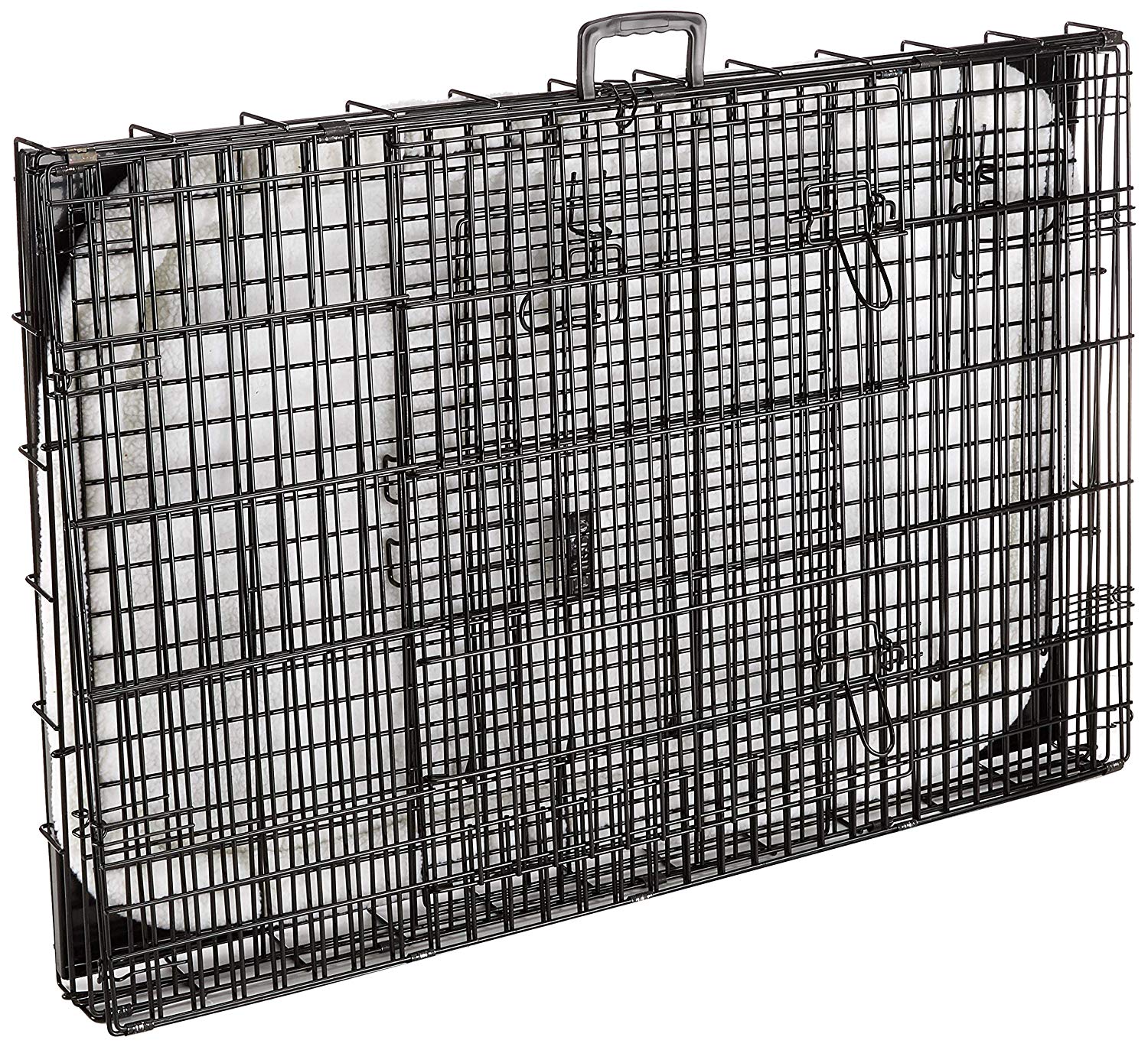 EllieBo Black 42 inch Deluxe XLarge 2 Door Folding Dog Puppy Cage with