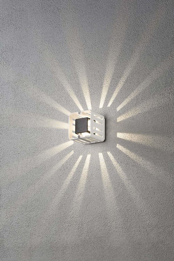 Konstsmide 7978-250 Pescara Up Down Fan Outdoor Wall Light / High Power 3 W LED Wall Lamp / Clear Acrylic Lens / Aluminium / IP54 / Outside Light White - Image 2
