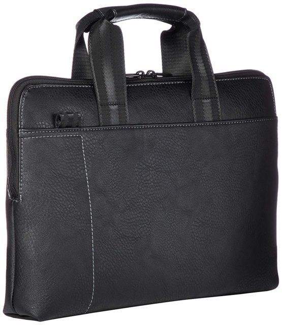 RIVACASE 8920 Slim Compact Faux Leather Bag for 13.3 Inch Laptops, Black - Image 2