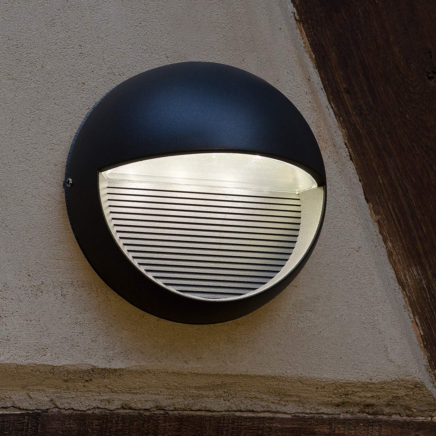 Eco Light Modern LED Außenwanl Light Radius 440LM 9 W Diameter 16.5 cm Anthracite 1865 Gr, White - Image 3