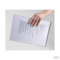 Rexel Nyrex Premium A4 Anti-Slip Document Folder, Clear Embossed, Extra Strong 130mic, Cut Flush, L-Folder, Pack 25, 2102211 - Image 2