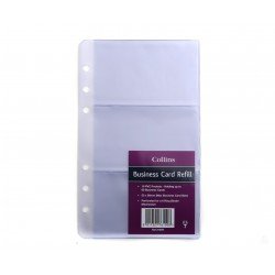 Collins Business Card Ringbinder Refill (10 Pack), 2745R, white, Small - Image 2