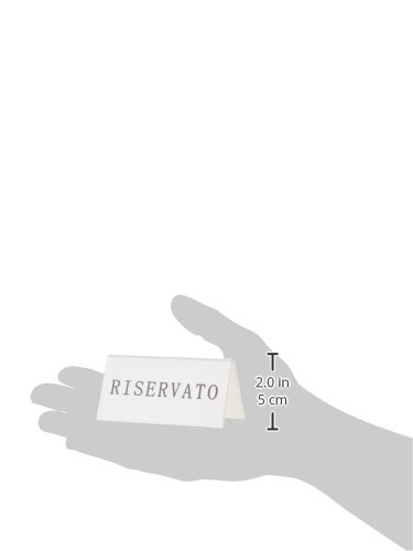 Securit Reservation Table Stands, Riservato-Italian (Set of 5), acrylic, White, 5x10x4, 5cm - Image 4