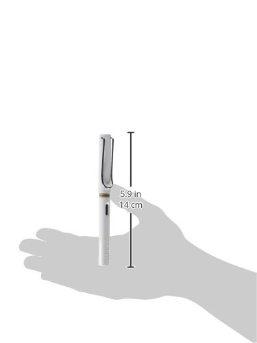 LAMY safari white, Fountain Pen with ergonomic grip & polished steel nib in size B, ideal for any Writing & Calligraphy - Image 3