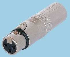 Best Price Square ADAPTOR, XLR RCPT TO XLR PLUG NA3F5M By NEUTRIK, Silber