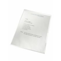 Leitz A4 File Folders, Pack of 100, Non Toxic Plastic, Embossed Mat Surface, 140 Micron Thick, 100 Percent recyclable, Carbon Neutral, Eco Friendly, Recycle Range, 40011003, Clear