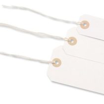Merit White Strung Tag 120x60mm (Pack 75)