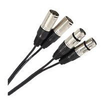 Plugger Strap 3B/3B 0.60 m Male XLR Female Cable Black