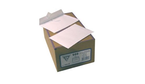 Clairefontaine 5946C, Box of 500 White Envelopes, Size: C6-114x162mm, Self-Adhesive, 80g/m², White Colour, Correspondence
