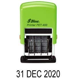 Shiny PET-400 4 mm Self-Inking Date Stamp