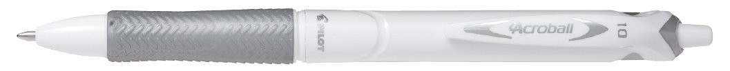 Pilot Acroball Retractable Ballpoint - Pure White/Black (Box of 10), 23100101, 10 count (Pack of 1)