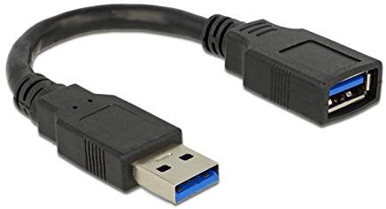 Delock USB 3.0 Type A Cable 0.15 m Black, 15 cm