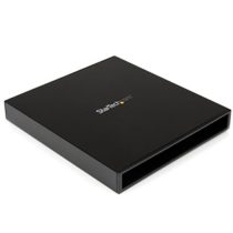 StarTech USB 3.0 to Slimline SATA ODD Enclosure for Blu-ray & DVD ROM drives - Portable Optical Disk Drive Enclosure - Solid Aluminum (SLSODDU33B), Black