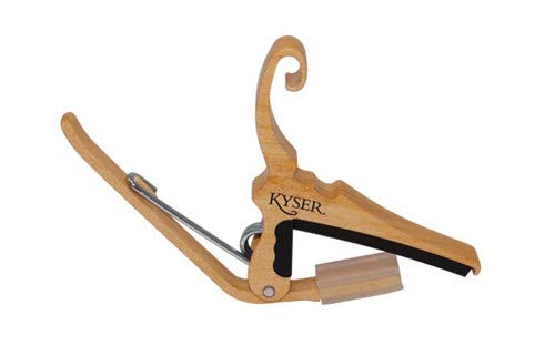 Kyser Quick-Change Capo for 6-string acoustic guitars, Maple, KG6MA, 8.26 cm x 10.16 cm