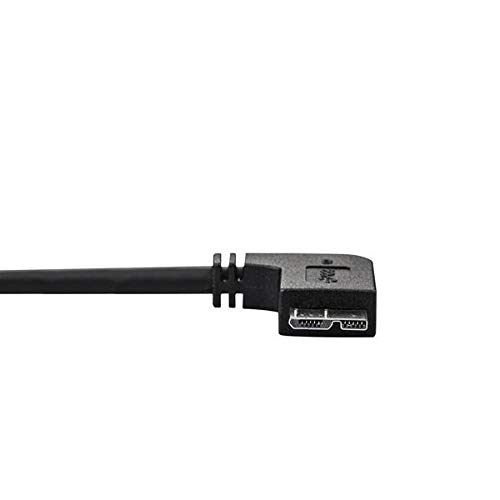 StarTech.com 2m 6 ft Slim Micro USB 3.0 Cable M/M, Left-Angle Micro-USB, USB 3.0 A to Micro B, Angled Micro USB - Image 2