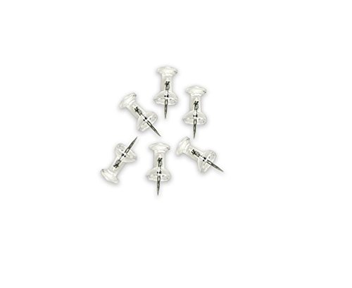 Bi-Office Bi-Silque PI0326 200 Transparent Push Pin, Various