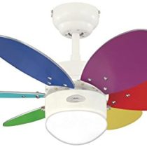 Westinghouse Ceiling Fans 78673 Turbo II One-Light 76 cm Six-Blade Indoor Ceiling Fan, White Finish with Opal Frosted Glass