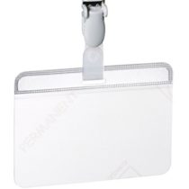 Durable Self-Laminating Name Badge 54 x 90 mm with Plastic Clip Transparent | Pack of 25 Badges | Ideal for Business and ID Cards
