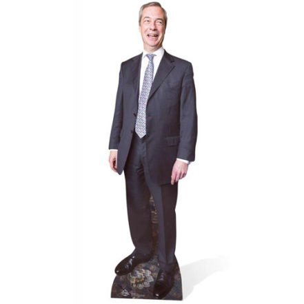 Star Cutouts CS629 Nigel Farage Lifesize Cardboard Cutout 181cm, Multicolour, Multicolor