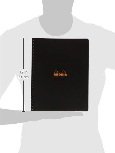 Rhodia Business Collection Pro Book Spiral Bound Notebook - A4+, Black Lined & Margin - Image 4