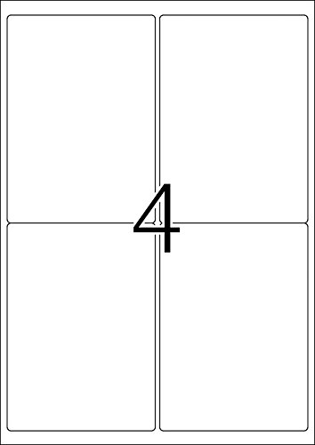 HERMA Self Adhesive Removable Labels, 4 Labels per A4 Sheet, 100 Sheets, 99.1 x 139 mm, 400 Labels - Image 2
