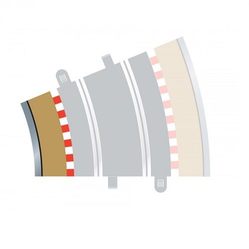 Scalextric C8281 Radius 3 Inner Border/Bar 22.5 degree 1:32 Scale Accessory, 7.75 Zoll x 10.5 Zoll x 7.75 Zoll