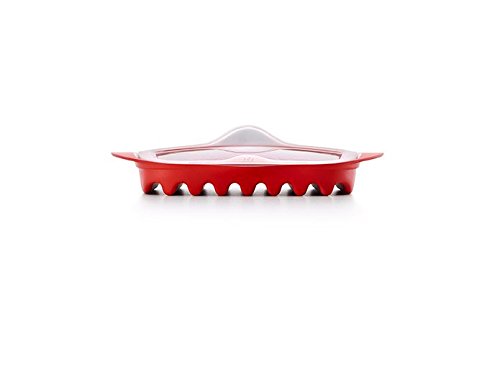 Lékué Microwave Bacon Cooker with Lid, Red, 15 x 15 x 4 cm - Image 2