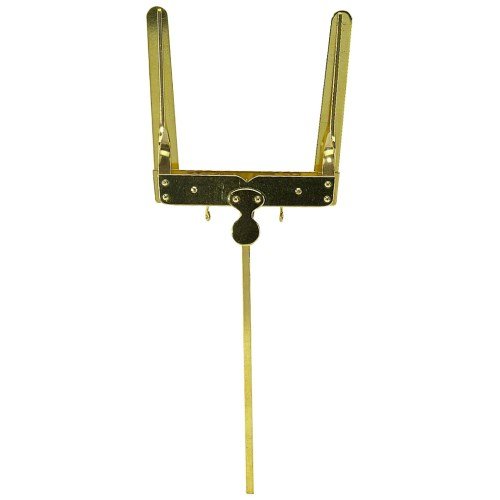 GEWA Marching Music Holder - Brass - Large Fork (also suitable for Tuba) - 1 Pusher - Stem Length 14.5 cm