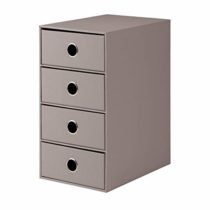 SOHO A4 Filing Storage Box with 4 Drawer - Taupe