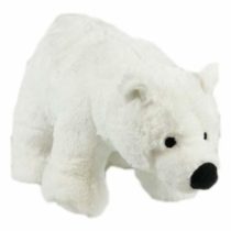 Animal Instincts Snow Mates Perdita Polar Bear, Squeaky Soft Plush Chew Companion Dog Toy - Medium