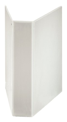 Esselte Leitz Customisable A4 4-Ring Binder with Storage Pockets and Plastic Cover 60mm White, Anneaux 60 mm