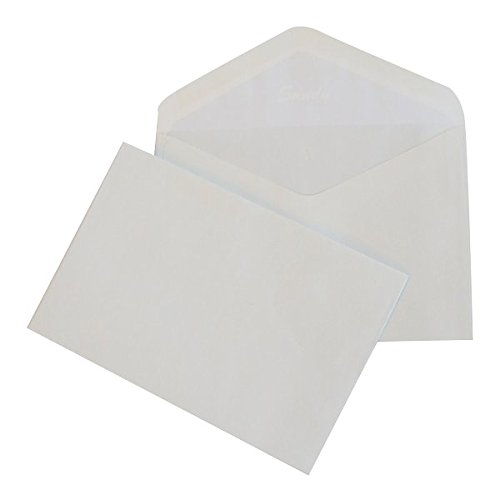 Pigna 0388674 Envelopes Cut, Without Window, Rubber Bit 12 x 18 cm, 80 G/Mq, Pack of 500, White, 0.00