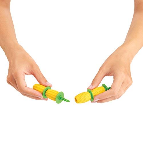 Kuhn Rikon 21400 8 Piece Corn Holder Set, Yellow/Green, Plastic, 1.5 x 2 x 17.5 cm - Image 4