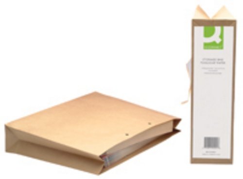 Q-Connect Manilla Foolscap Storage Bag (50 Pack) KF25001, W100 X D255 X H350Mm