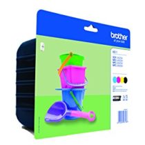 Brother LC-221BK/LC-221C/LC-221M/LC-221Y Inkjet Cartridge, Black/Cyan/Magenta/Yellow, Multi-Pack, Standard Yield, Includes 4 x Inkjet Cartridges, Brother Genuine Supplies