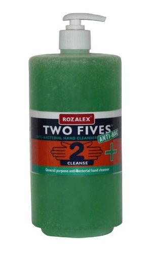 Rozalex Two Fives Anti-Bac BS-EN Certified Chlorhexidine Based Anti-Bac Hand Cleaner Pump Bottle 1 Litre, 1 l (Pack of 1)