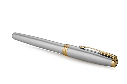 Parker Sonnet Fountain Pen, Stainless Steel with Gold Trim, Medium Nib - Image 2